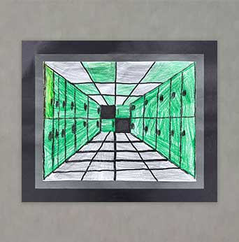 “Hallway With Lockers” by Vinson