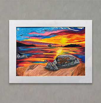 "Sunset Beach Violin" By Alivia D.