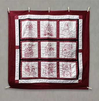 Christmas Red Work by Sylvia Ward