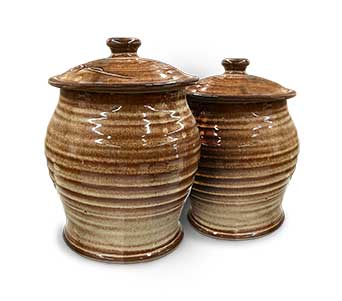 Dukeman Stoneware "Two-Piece Canister Set" at Cafe Royal