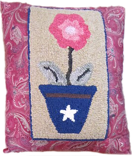 Potted Flower - Rug Hooking