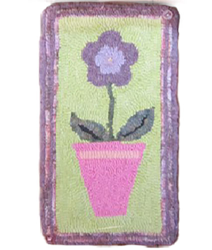 Potted Flower - Rug Hooking